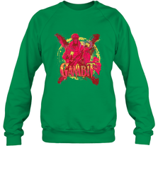 Marvel X Men Gambit Retro 90s Crewneck Sweatshirt Crewneck Sweatshirt - FordPhuMy