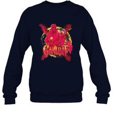 Marvel X Men Gambit Retro 90s Crewneck Sweatshirt Crewneck Sweatshirt - FordPhuMy