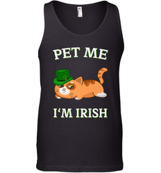 Pet Me I'm Irish Funny Cat Lover St. Patrick's Day Men's Tank Top