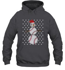 UGLY CHRISTMAS Baseball Snowman Holiday Santa Funny Men Gift Hooded Sweatshirt Hooded Sweatshirt - FordPhuMy