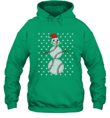 UGLY CHRISTMAS Baseball Snowman Holiday Santa Funny Men Gift Hooded Sweatshirt Hooded Sweatshirt - FordPhuMy