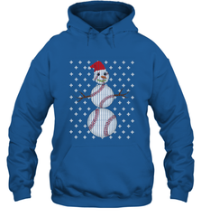 UGLY CHRISTMAS Baseball Snowman Holiday Santa Funny Men Gift Hooded Sweatshirt Hooded Sweatshirt - FordPhuMy