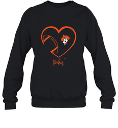 Oklahoma State Cowboys Football Inside Heart  Team Crewneck Sweatshirt
