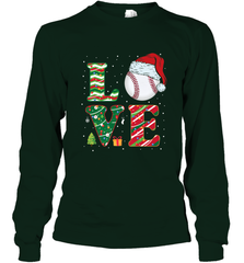 Funny Kid Boys Love Baseball Christmas Ball Santa Hat Gift Long Sleeve T-Shirt Long Sleeve T-Shirt - FordPhuMy