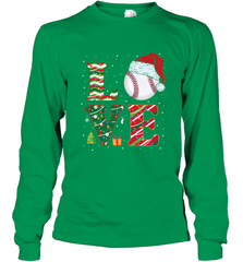 Funny Kid Boys Love Baseball Christmas Ball Santa Hat Gift Long Sleeve T-Shirt Long Sleeve T-Shirt - FordPhuMy