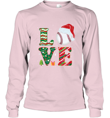 Funny Kid Boys Love Baseball Christmas Ball Santa Hat Gift Long Sleeve T-Shirt Long Sleeve T-Shirt - FordPhuMy