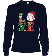 Funny Kid Boys Love Baseball Christmas Ball Santa Hat Gift Long Sleeve T-Shirt Long Sleeve T-Shirt - FordPhuMy