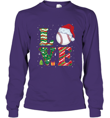 Funny Kid Boys Love Baseball Christmas Ball Santa Hat Gift Long Sleeve T-Shirt Long Sleeve T-Shirt - FordPhuMy