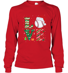 Funny Kid Boys Love Baseball Christmas Ball Santa Hat Gift Long Sleeve T-Shirt Long Sleeve T-Shirt - FordPhuMy