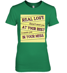 Real love funny quotes for valentine (2) Women's Premium T-Shirt