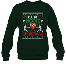I'll Be Home for Christmas Baseball Gift For Men Women Kids Crewneck Sweatshirt Crewneck Sweatshirt - FordPhuMy
