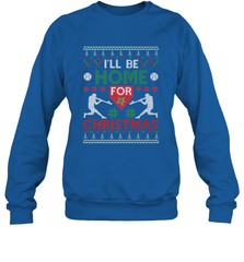 I'll Be Home for Christmas Baseball Gift For Men Women Kids Crewneck Sweatshirt Crewneck Sweatshirt - FordPhuMy