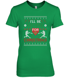 I'll Be Home for Christmas Baseball Gift For Men Women Kids Women's Premium T-Shirt