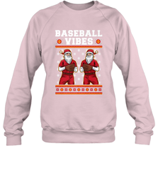 Baseball Vibes Christmas Baseball Player Santa Gift Holiday Crewneck Sweatshirt Crewneck Sweatshirt - FordPhuMy
