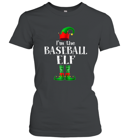 I'm The Baseball Elf Matching Family Pajama Christmas Women's T-Shirt Women's T-Shirt / Black / S Women's T-Shirt - FordPhuMy