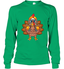 Cool Turkey Football Feathers Funny Thanksgiving Sports Gift Long Sleeve T-Shirt Long Sleeve T-Shirt - FordPhuMy