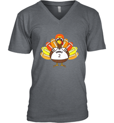 Cool Thanksgiving Football Shirt _ Gobble Player Turkey Gift Men's V-Neck Men's V-Neck - FordPhuMy
