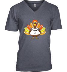 Cool Thanksgiving Football Shirt _ Gobble Player Turkey Gift Men's V-Neck Men's V-Neck - FordPhuMy
