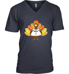 Cool Thanksgiving Football Shirt _ Gobble Player Turkey Gift Men's V-Neck Men's V-Neck - FordPhuMy