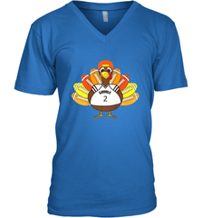Cool Thanksgiving Football Shirt _ Gobble Player Turkey Gift Men's V-Neck Men's V-Neck - FordPhuMy