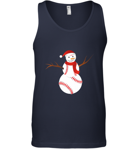 Snowman Baseball Christmas Men's Tank Top