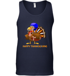 Cool Happy Thanksgiving Football Shirt Gobble Player Turkey Men's Tank Top