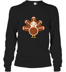 Funny Football Turkey Fall Thanksgiving Football Long Sleeve T-Shirt