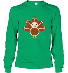 Funny Football Turkey Fall Thanksgiving Football Long Sleeve T-Shirt Long Sleeve T-Shirt - FordPhuMy