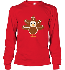 Funny Football Turkey Fall Thanksgiving Football Long Sleeve T-Shirt Long Sleeve T-Shirt - FordPhuMy
