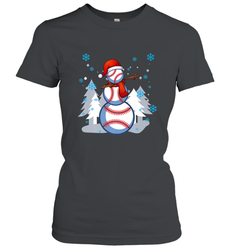 DABBING BASEBALL SNOWMAN _ Christmas Funny Women's T-Shirt