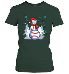 DABBING BASEBALL SNOWMAN _ Christmas Funny Women's T-Shirt Women's T-Shirt - FordPhuMy
