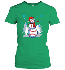 DABBING BASEBALL SNOWMAN _ Christmas Funny Women's T-Shirt Women's T-Shirt - FordPhuMy