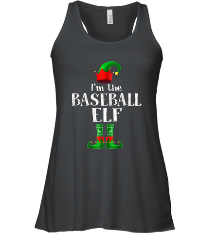 I'm The Baseball Elf Matching Family Pajama Christmas Women's Racerback Tank Women's Racerback Tank / Black / XS Women's Racerback Tank - FordPhuMy