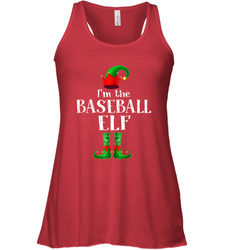 I'm The Baseball Elf Matching Family Pajama Christmas Women's Racerback Tank