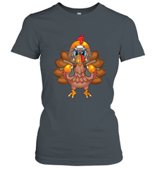 Cool Turkey Football Feathers Funny Thanksgiving Sports Gift Women's T-Shirt Women's T-Shirt - FordPhuMy