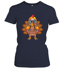 Cool Turkey Football Feathers Funny Thanksgiving Sports Gift Women's T-Shirt Women's T-Shirt - FordPhuMy