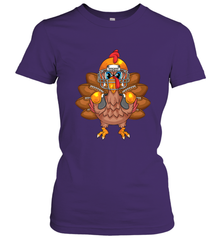 Cool Turkey Football Feathers Funny Thanksgiving Sports Gift Women's T-Shirt Women's T-Shirt - FordPhuMy