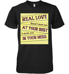 Real love funny quotes for valentine (2) Men's Premium T-Shirt