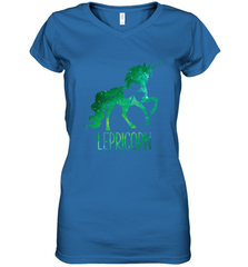 Lepricorn Leprechaun Unicorn shirt St Patricks Day Women's V-Neck T-Shirt Women's V-Neck T-Shirt - FordPhuMy