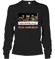 Comics Style Funny Christmas Happy Birthday Jesus Long Sleeve T-Shirt