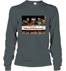 Comics Style Funny Christmas Happy Birthday Jesus Long Sleeve T-Shirt Long Sleeve T-Shirt - FordPhuMy