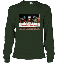 Comics Style Funny Christmas Happy Birthday Jesus Long Sleeve T-Shirt Long Sleeve T-Shirt - FordPhuMy