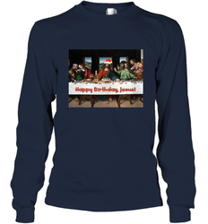 Comics Style Funny Christmas Happy Birthday Jesus Long Sleeve T-Shirt