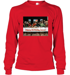 Comics Style Funny Christmas Happy Birthday Jesus Long Sleeve T-Shirt Long Sleeve T-Shirt - FordPhuMy