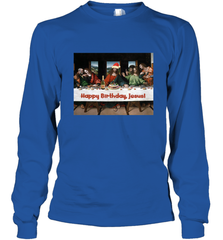 Comics Style Funny Christmas Happy Birthday Jesus Long Sleeve T-Shirt Long Sleeve T-Shirt - FordPhuMy