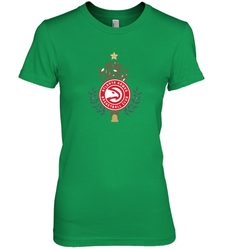 NBA Atlanta Hawks Logo merry Christmas gilf Women's Premium T-Shirt