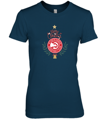 NBA Atlanta Hawks Logo merry Christmas gilf Women's Premium T-Shirt Women's Premium T-Shirt - FordPhuMy