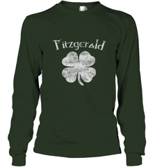 Vintage Fitzgerald Irish Shamrock St Patty's Day Long Sleeve T-Shirt Long Sleeve T-Shirt - FordPhuMy