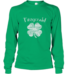 Vintage Fitzgerald Irish Shamrock St Patty's Day Long Sleeve T-Shirt Long Sleeve T-Shirt - FordPhuMy