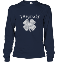 Vintage Fitzgerald Irish Shamrock St Patty's Day Long Sleeve T-Shirt Long Sleeve T-Shirt - FordPhuMy
